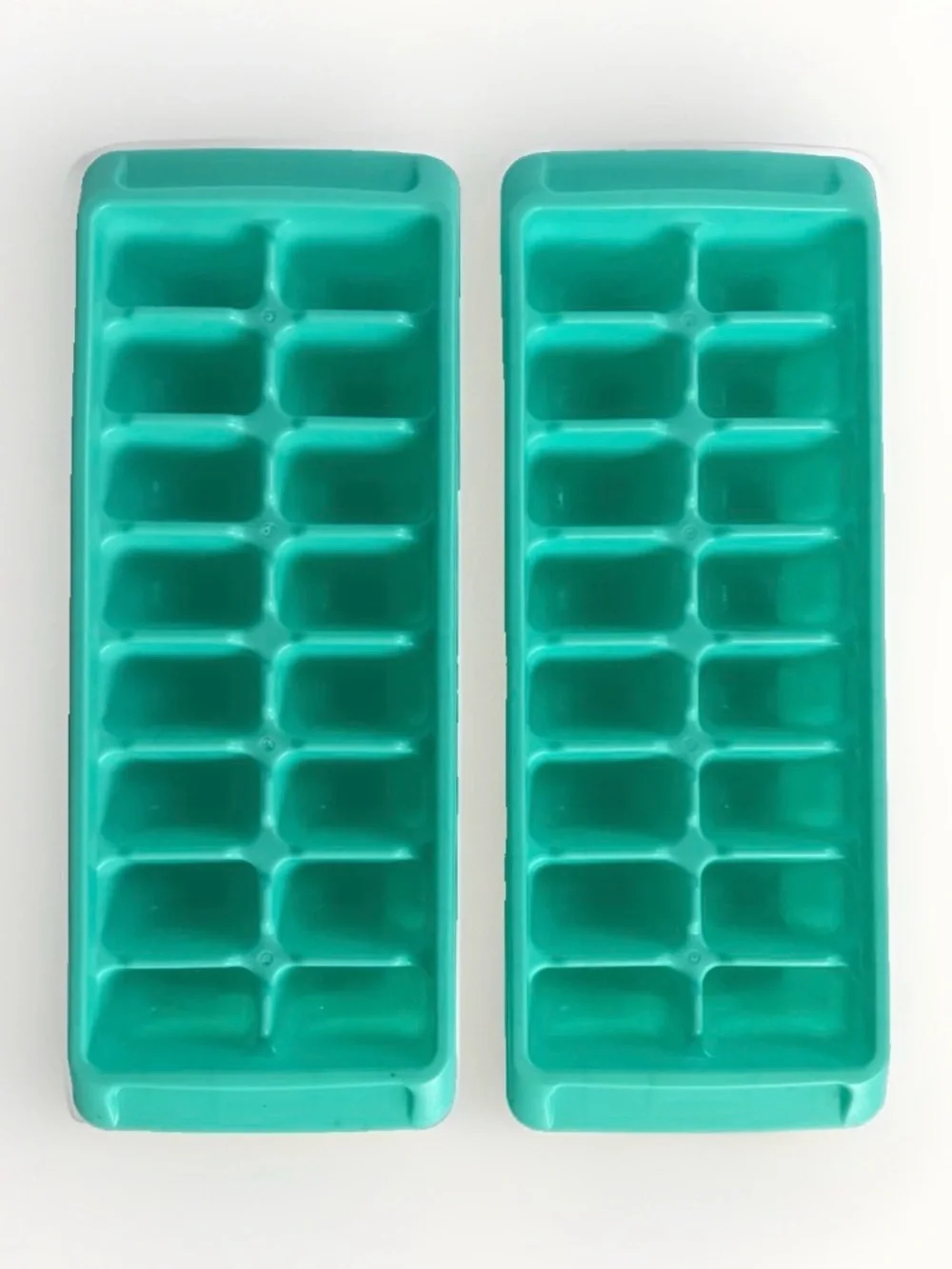 Vintage Rubbermaid Teal Ice Cube Trays Set of 2 Easy Release #2867 Made in USA
